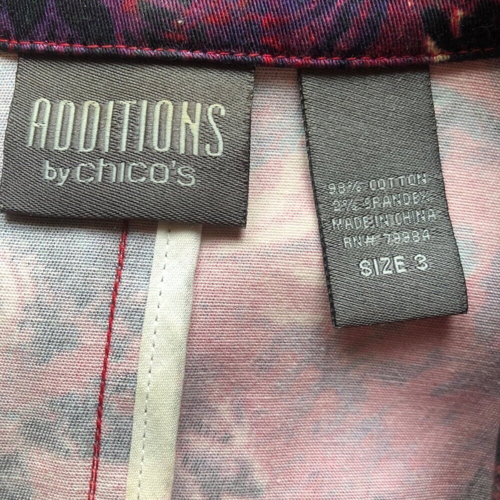Additions by Chico's Long Sleeve Vibrant Multicolor Blazer Jacket Size 3 (US XL) - Picture 4 of 11